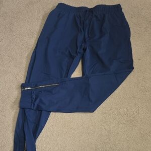 ZYIA Women's Navy Zipper Jogger Pants